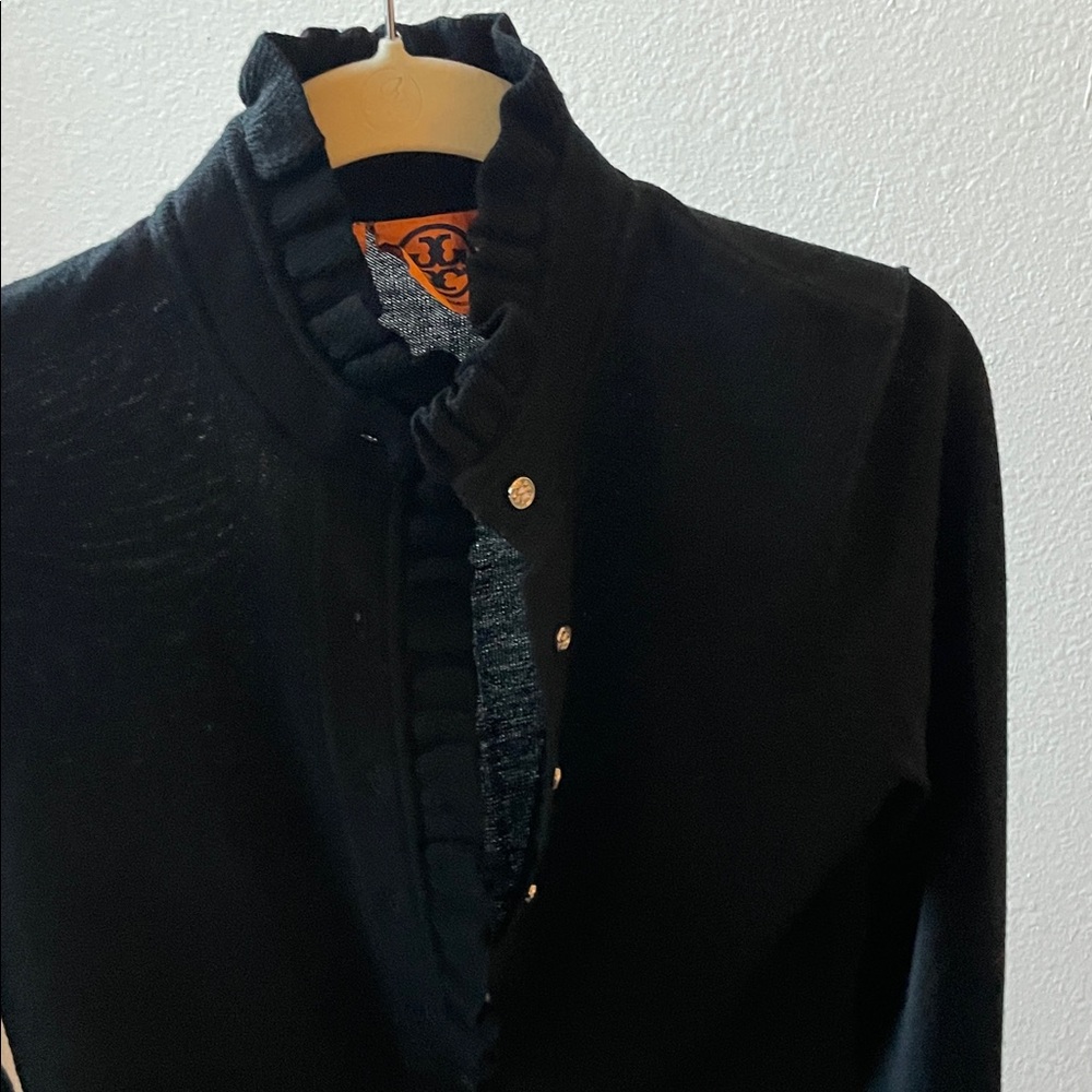 Tory Burch Long Black Wool Sweater